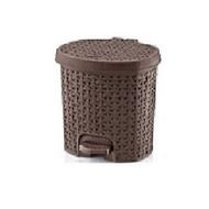 RATTAN HATÁSÚ PEDÁLOS SZEMETES 5,5L BARNA