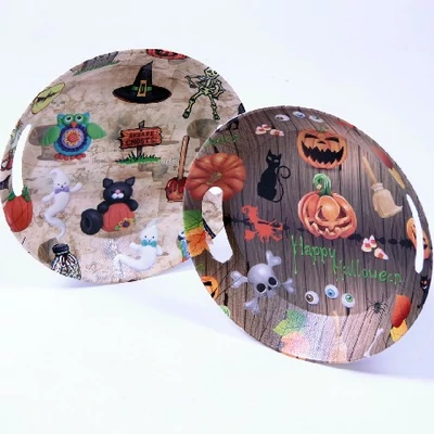 Halloween Tál kerek füles