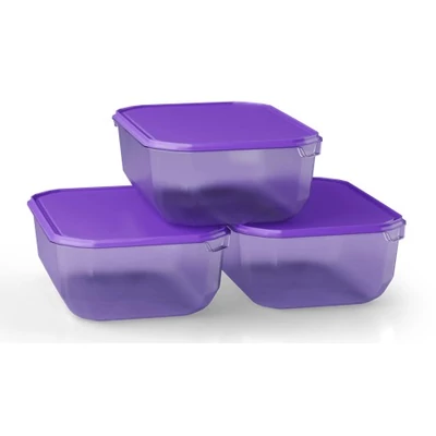 COZ TBD TÉGLALAP ÉTELTÁROLÓ DOBOZ 3DB-OS SZETT 3X2200ML