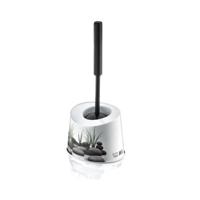 Ö-D026 DEKOROS OVÁLIS WC KEFE TOKKAL  X04 SZÜRKE