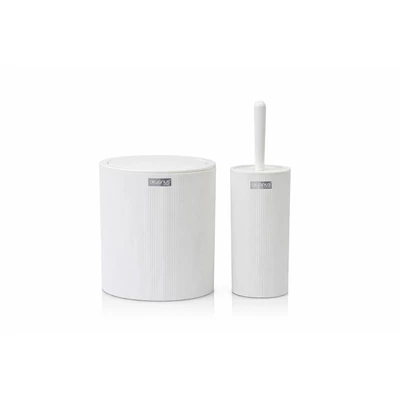 CK-OKY-432-B MINA KEREK FÜRDŐSZOBAI SZETT 6,5L KUKA+WC KEFE TOKKAL- FEHÉR