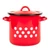 ZOMÁNCOS FAZÉK FEDŐVEL PIROS PÖTTYÖS 10L 2+39/25/PP
